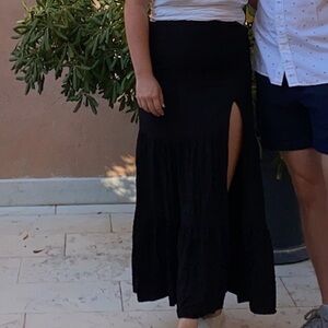 Elegant Black Maxi Skirt